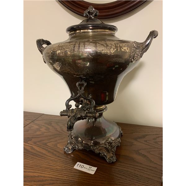 Antique Silverplate Samovar (19"H)