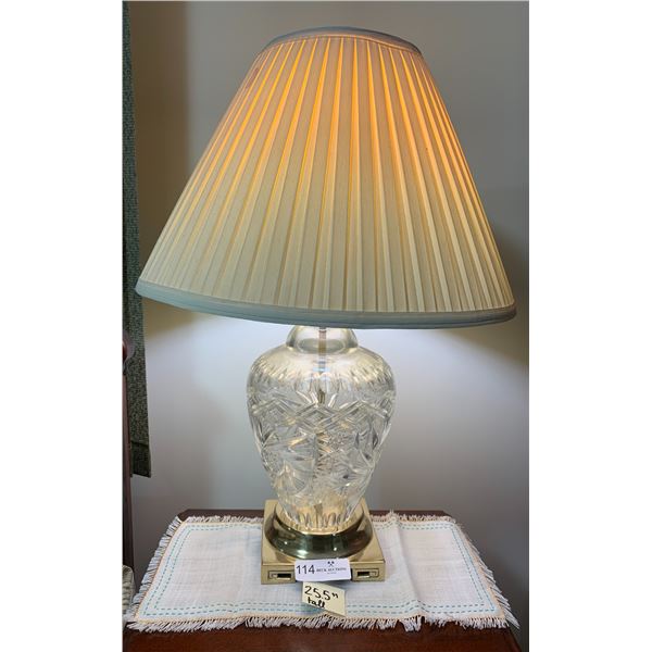 Vintage Crystal-Base Lamp (25.5"H)