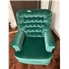 Image 1 : Teal Upholstered Arm Chair (37"H x 31"W x 32"D)