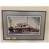 Image 1 : Framed Print of Train Station by D Campbell (130/295) (18.5" x 26")