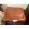 Image 3 : Vintage Wooden Night Stand w/ Brass Handles (26.5"H x 17"W x 14"D)