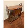 Image 3 : Antique Wooden Side Table (21.5" x 21"W x 12.5"D)