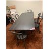 Image 1 : Black Wooden Dining Table w/ 6 x Chairs (28.5"H x 78"W x 35.5"D)