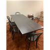 Image 2 : Black Wooden Dining Table w/ 6 x Chairs (28.5"H x 78"W x 35.5"D)