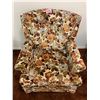 Image 1 : Floral Upholstered Arm Chair (34"H x 28"W x 32"D)