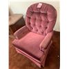 Image 1 : Vintage Pink Upholstered Arm Chair (35"H x 27"W x 27"D)