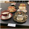 Image 2 : 6 x Assorted Fine China Cups and Saucers (Aynsley, Royal Stafford, and Others!)