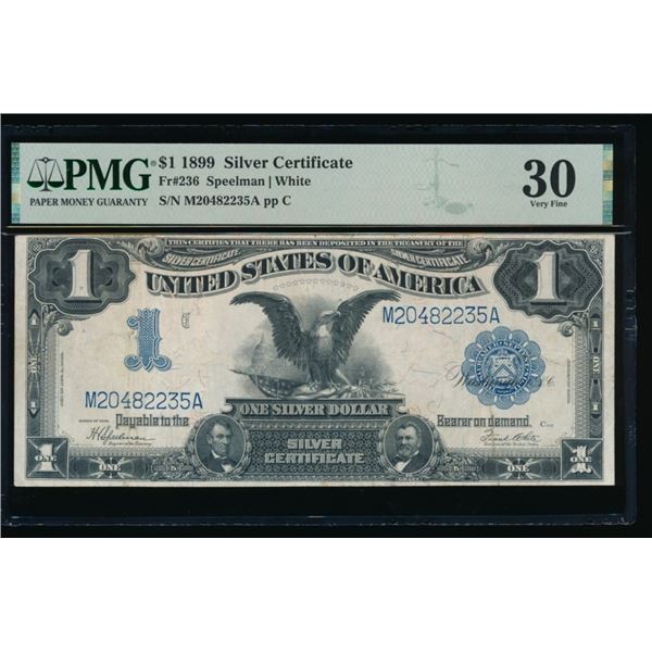 1899 $1 Black Eagle Silver Certificate PMG 30