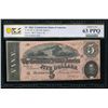 Image 1 : 1864 $5 T-69 Confederate PCGS 63PPQ
