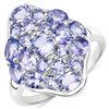 Image 1 : Plated Rhodium 2.69ctw Tanzanite Ring