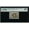Image 1 : 25 Cent Second Issue Fractional PMG 58EPQ