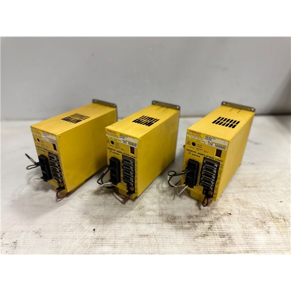 Lot of (3) Fanuc #A06B-6093-H151 Servo Amplifier Unit