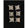 Image 1 : Nice Set Of 6 Vintage Rhinestone Button Covers