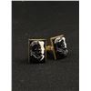 Image 1 : Unusual Double Cameo 1950's Cufflinks