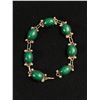 Image 1 : Nice Sterling & Green Onyx ? Bracelet