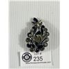 Image 1 : Stunning Vintage Black & Grey Rhinestone Brooch