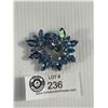 Image 1 : Fabulous Vintage Blue Rhinestone Brooch