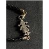 Image 2 : Unusual 925 Sterling Silver Bracelet w/Cord