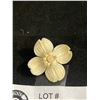 Image 2 : Genuine Ivory Brooch, Dogwood