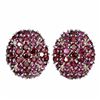 Image 1 : Natural Unheated Rhodolite Garnet & Sapphire Earrings