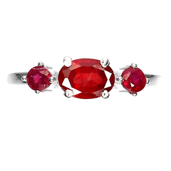 Natural Red Ruby Ring