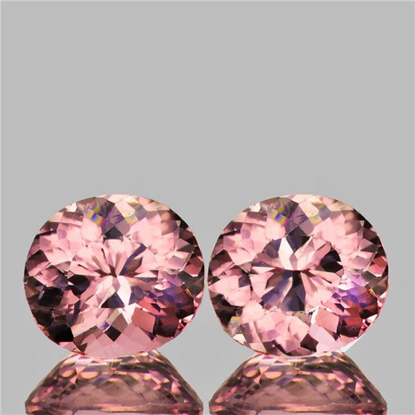 Natural Padparadscha Pink Tourmaline Pair {Flawless-VVS}