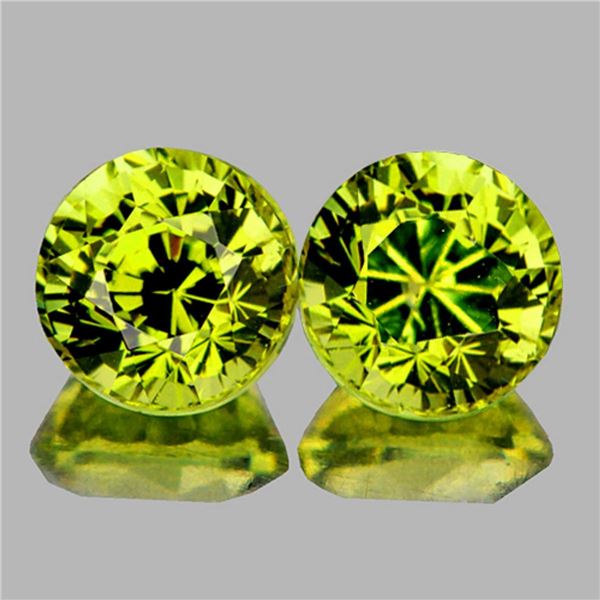 Natural Vivid Yellow Mali Garnet Pair{Flawless-VVS}