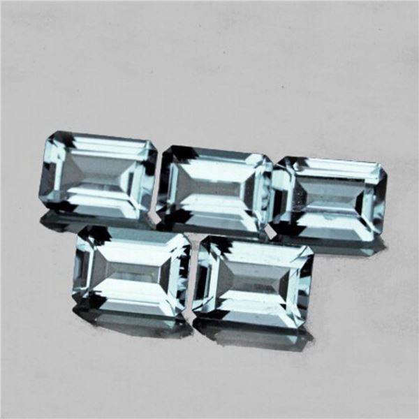 Natural Aquamarine 5 Pcs {Flawless-VVS}