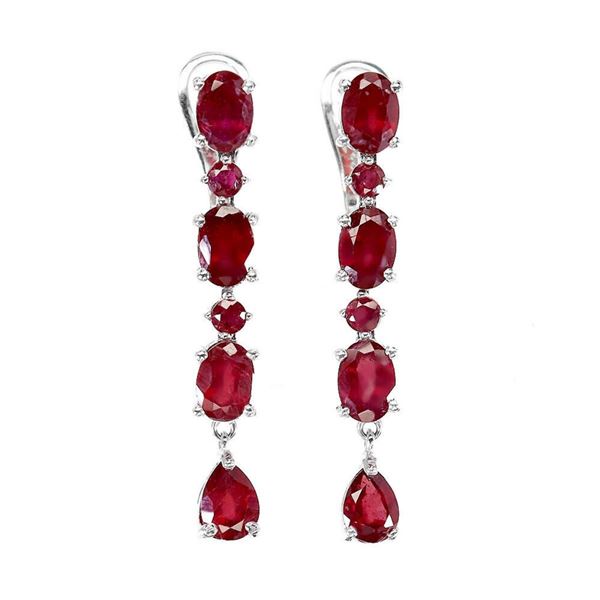 Natural Pigeon Blood Red Ruby Earrings