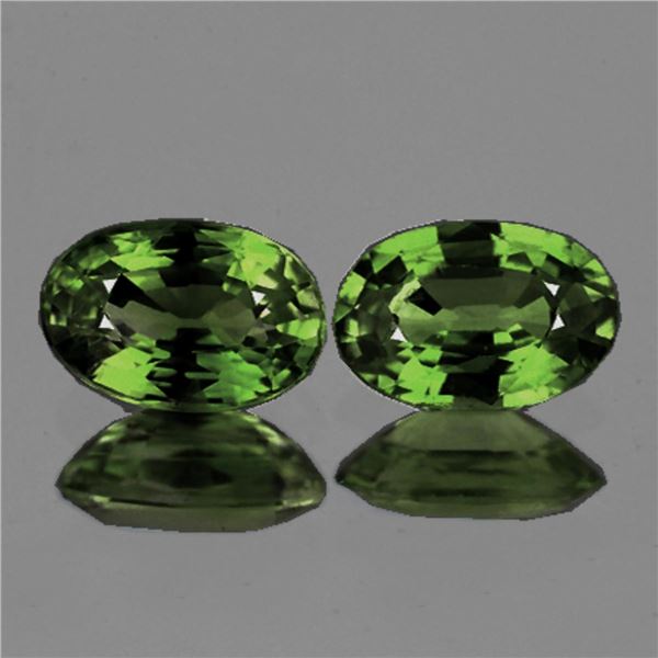 Natural Green Sapphire Pair 6x4 MM {Flawless-VVS}