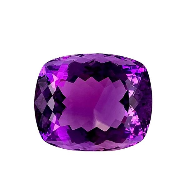 Lab Created Cushion Amethyst 21 Carats - VVS