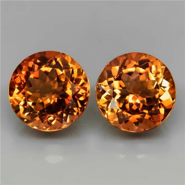 Natural Peach Champagne Brazil Topaz 10.00 MM Pair