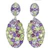 Image 1 : Natural Amethyst Peridot Tanzanite Earrings