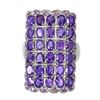 Image 3 : Natural Amethyst & Rhodolite Garnet Ring