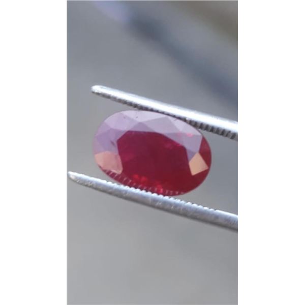 Natural Kashmir Origin Red Ruby 3.94 Cts  - GIA Certified
