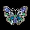 Image 1 : Natural Tanzanite & Multigemstones Ring