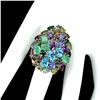 Image 3 : Natural Colombian Emerald Swiss Topaz Amethyst Ring