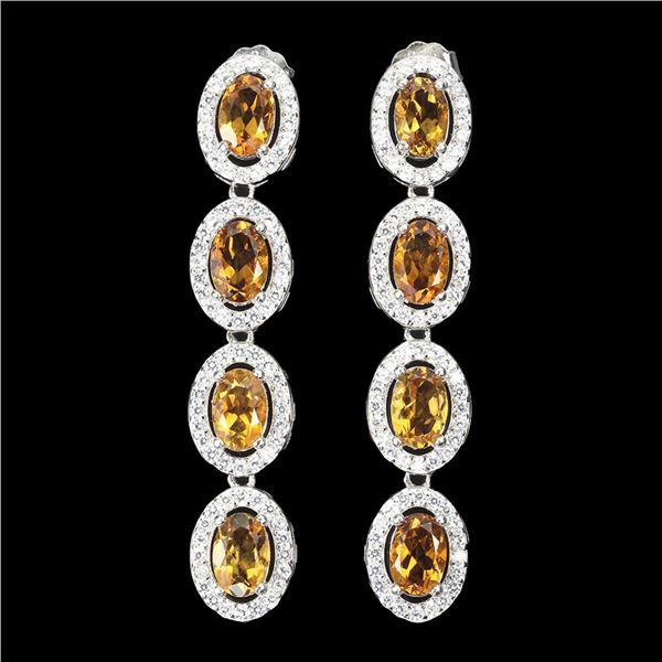 Natural Yellow Citrine Earrings