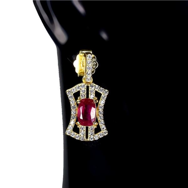 Natural Pigeon Blood Red Ruby Earrings