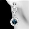 Image 2 : Natural London Blue Topaz  Earrings