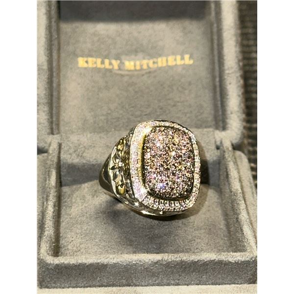 18K Sterling Silver Diamond Ring