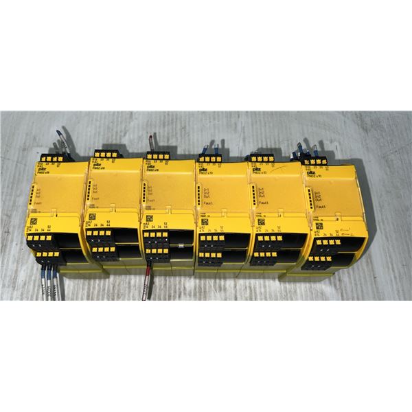 Lot of (6) Pilz #75110 / PNOZ s10 24VDC 4 N/O 1 N/C Modules