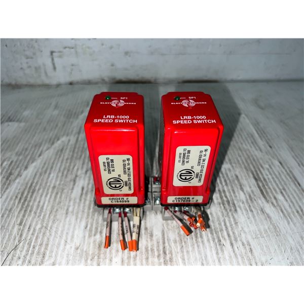 Lot of (2) Electro-Sensors #LRB-1000 Speed Switches