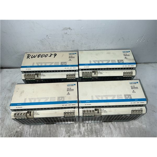 Lot of (4) Lutze #722 748 / #NGP 24/40-2748 Power Supplies