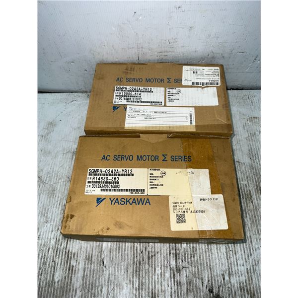 (2) New ? Yaskawa #SGMPH-02A2A-YR12 AC Servo Motors