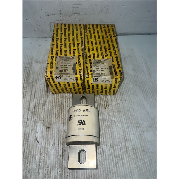 (3) New? Bussmann #FWH-1000A 1000 Amp Fuses