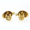 Image 2 : Piaget 1993 18k Gold Bezel Diamond Jockey Cap Horse Shoe Swivel Back Cuff Links