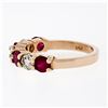Image 5 : New 14K Rose Gold 4.25mm Shared Prong 2.29 ctw Big Round Diamond & Ruby Band Rin