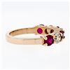 Image 6 : New 14K Rose Gold 4.25mm Shared Prong 2.29 ctw Big Round Diamond & Ruby Band Rin