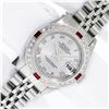 Image 2 : Rolex Quickset Gray Roman Diamond & Ruby Datejust Wristwatch 26MM